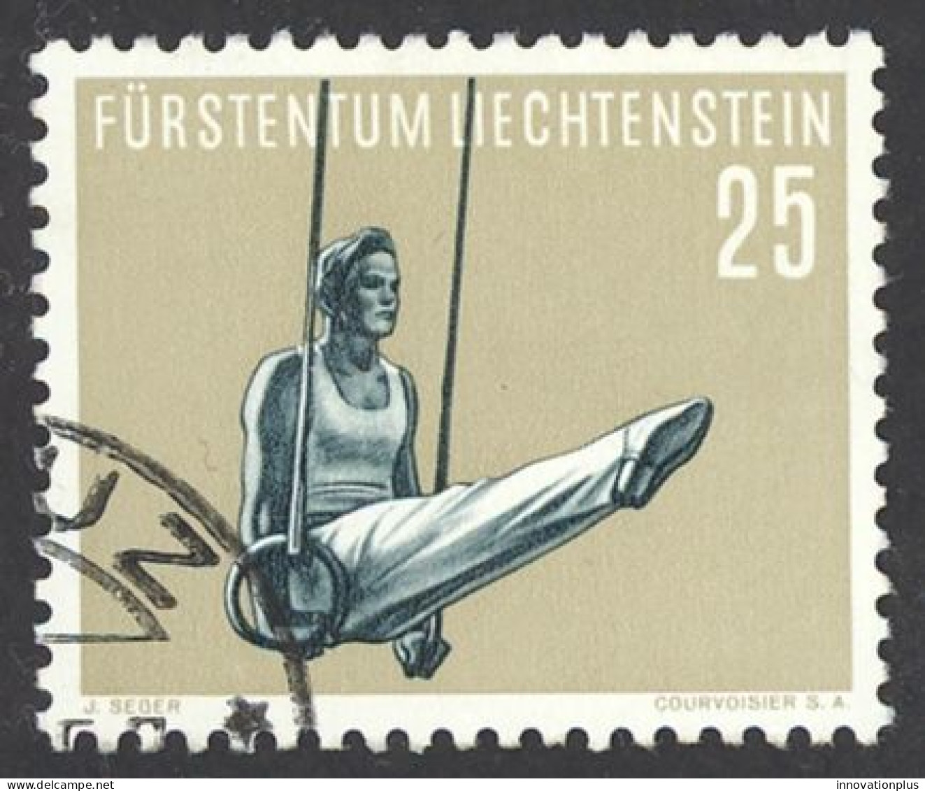 Liechtenstein Sc# 310 Used (b) 1957 25rp Prince Johann Adam - Gebruikt
