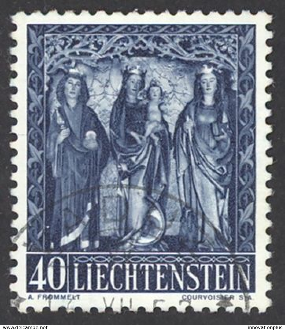 Liechtenstein Sc# 318 Used 1957 Madonna & Saints - Oblitérés