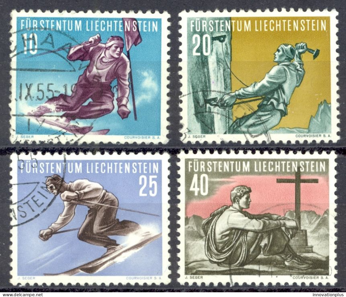 Liechtenstein Sc# 289-292 Used 1955 Sports - Usados