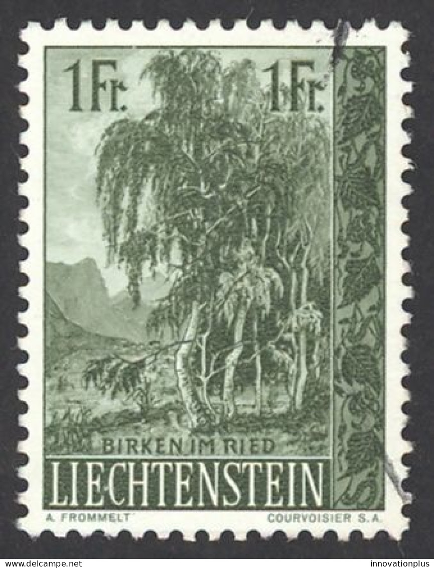 Liechtenstein Sc# 314 Used 1957 Birches - Oblitérés