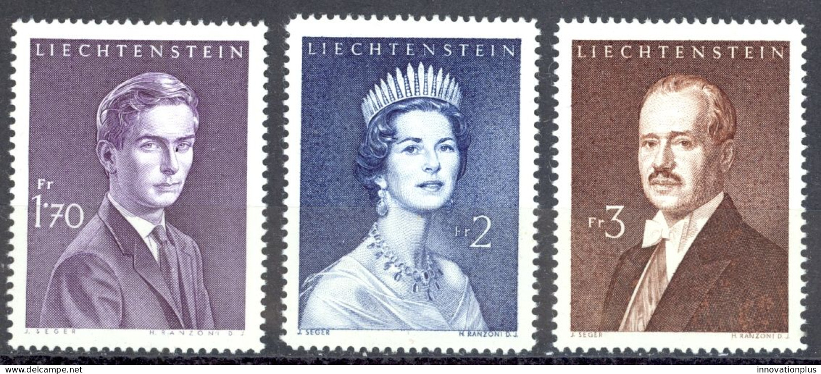 Liechtenstein Sc# 356A-358 MNH 1960-1964 Royalty - Ungebraucht