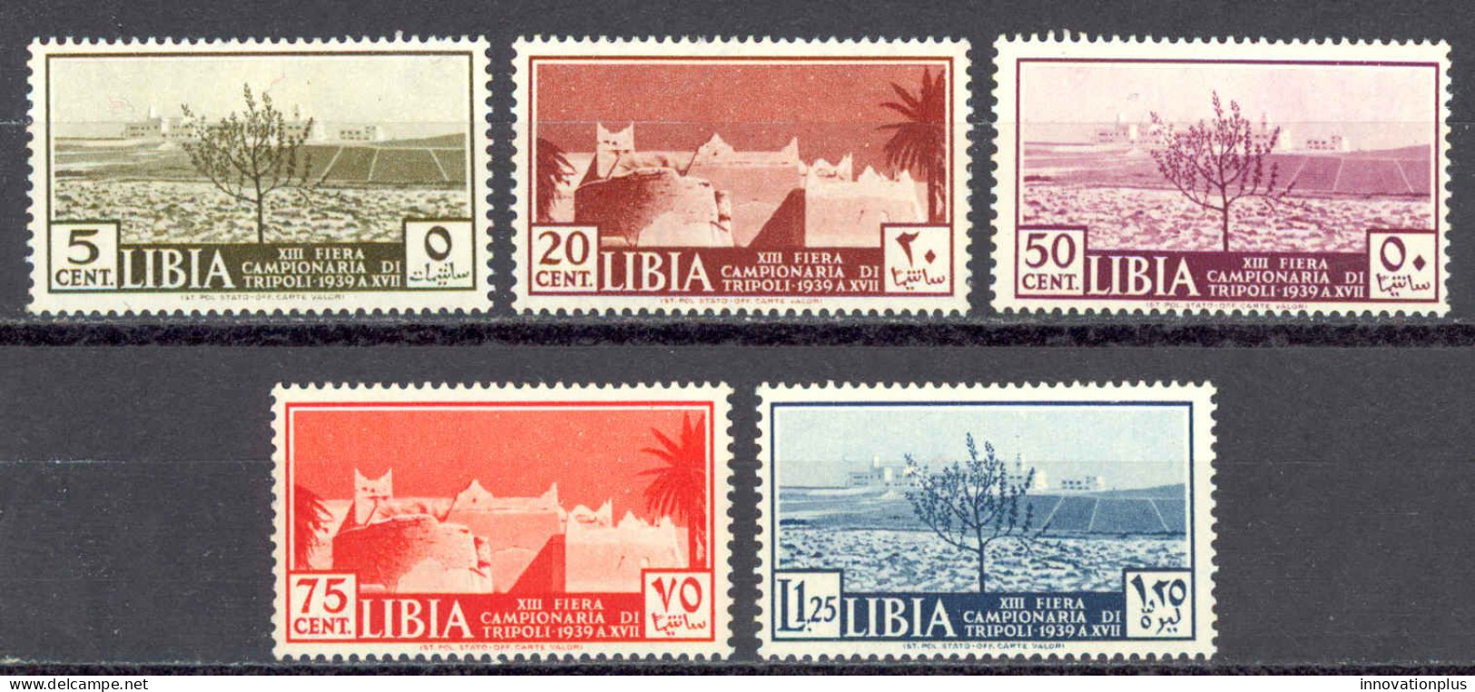 Libya Sc# 83-87 MH (b) 1939 13th Sample Fair - Libye