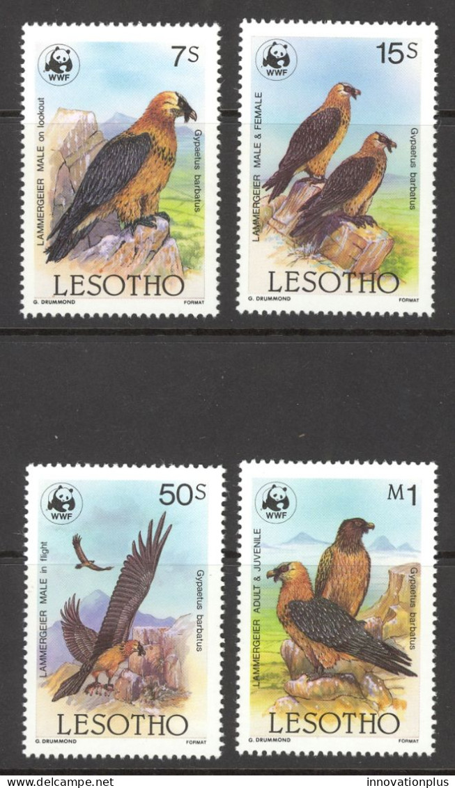 Lesotho Sc# 512-515 MNH 1986 7sh-1m Lammergeier Vulture - Lesotho (1966-...)