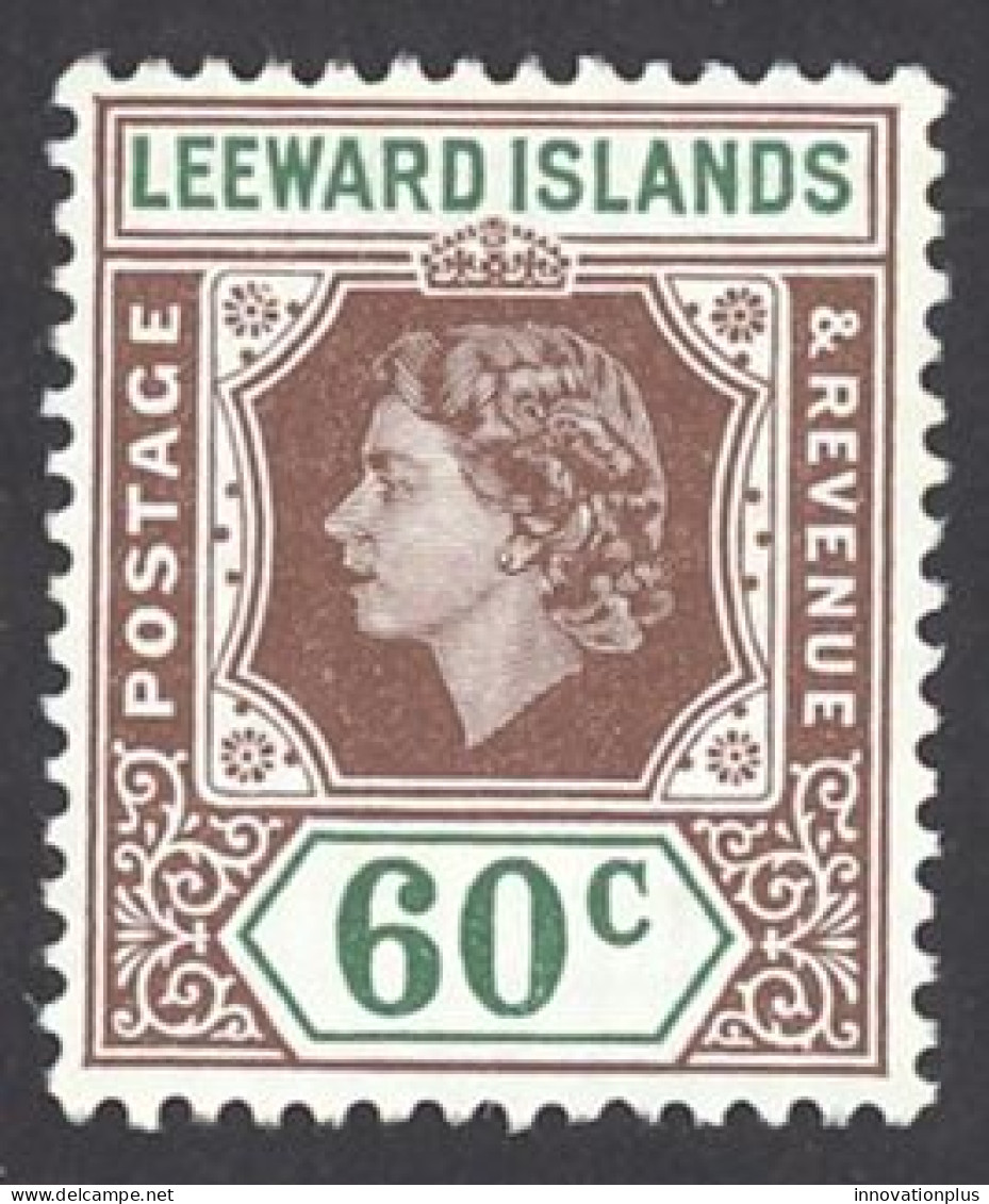 Leeward Islands Sc# 144 MH 1954 60c Queen Elizabeth II - Leeward  Islands