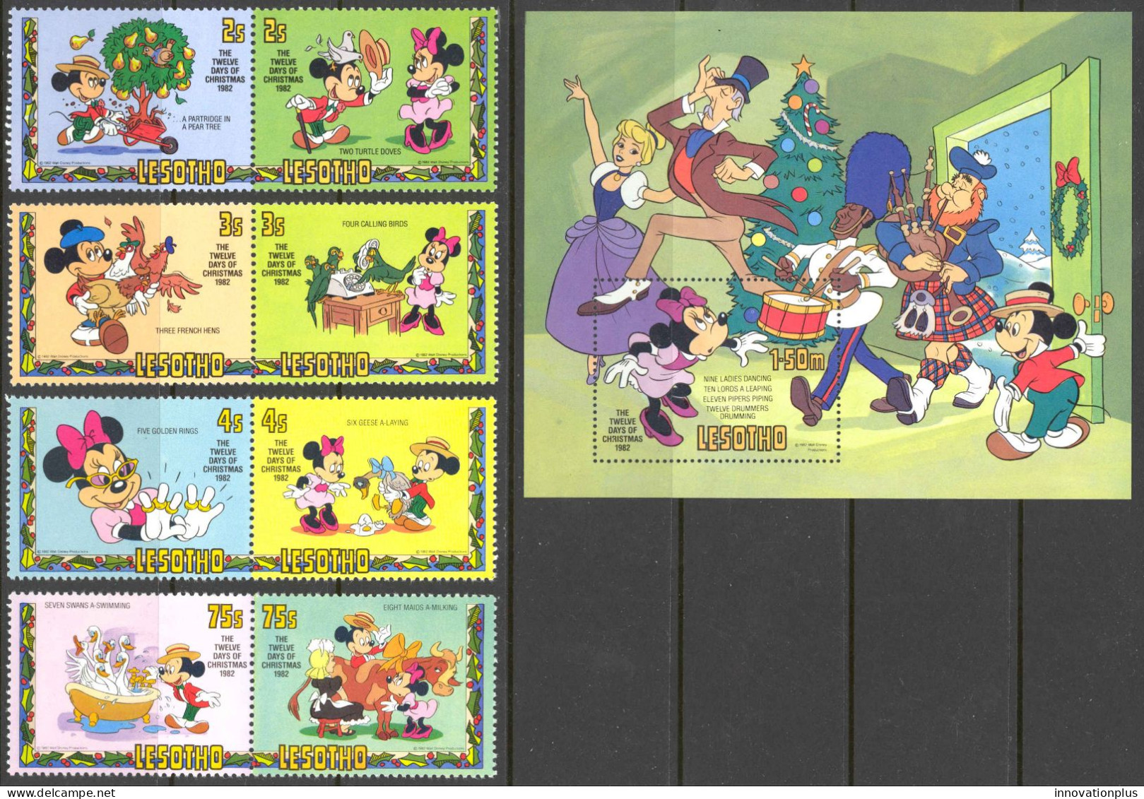 Lesotho Sc# 381-389 MNH 1982 Christmas - Lesotho (1966-...)