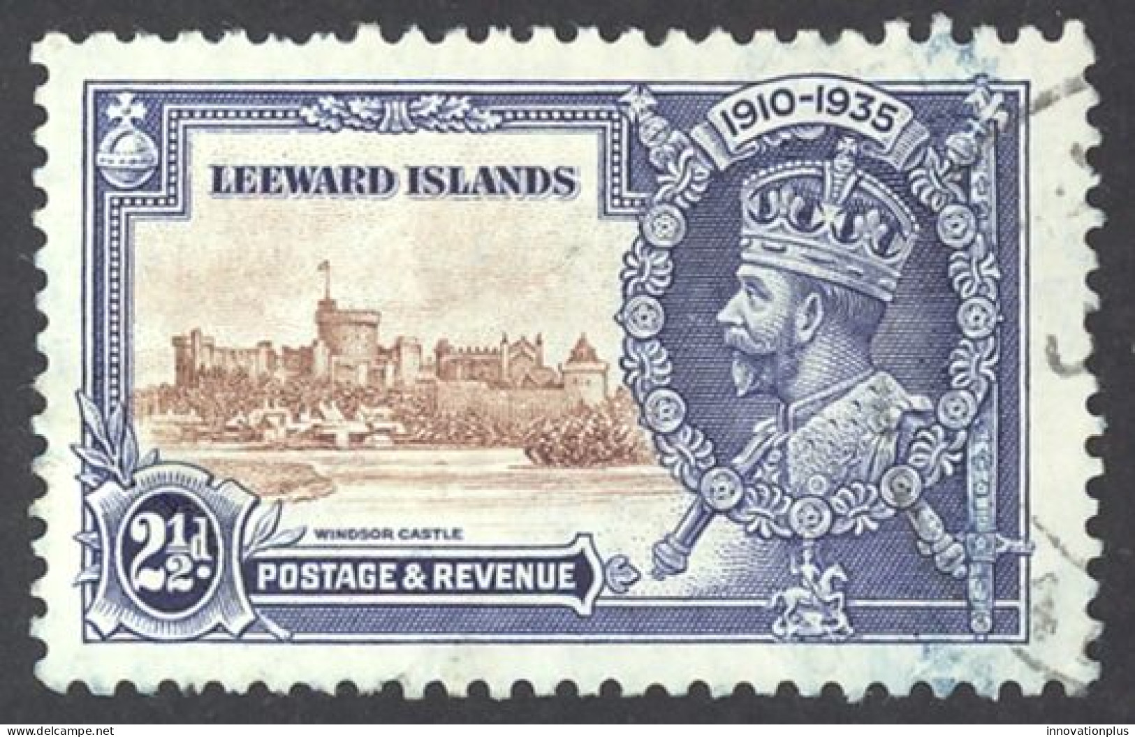 Leeward Islands Sc# 98 Used 1935 2½p Silver Jubilee Issue - Leeward  Islands