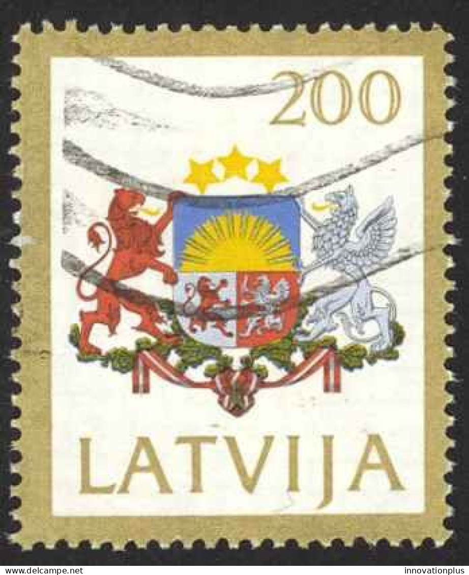 Latvia Sc# 307 Used 1991 National Arms - Lettonie