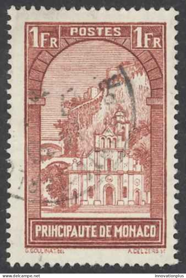Monaco Sc# 120 Used 1933 1fr View - Oblitérés