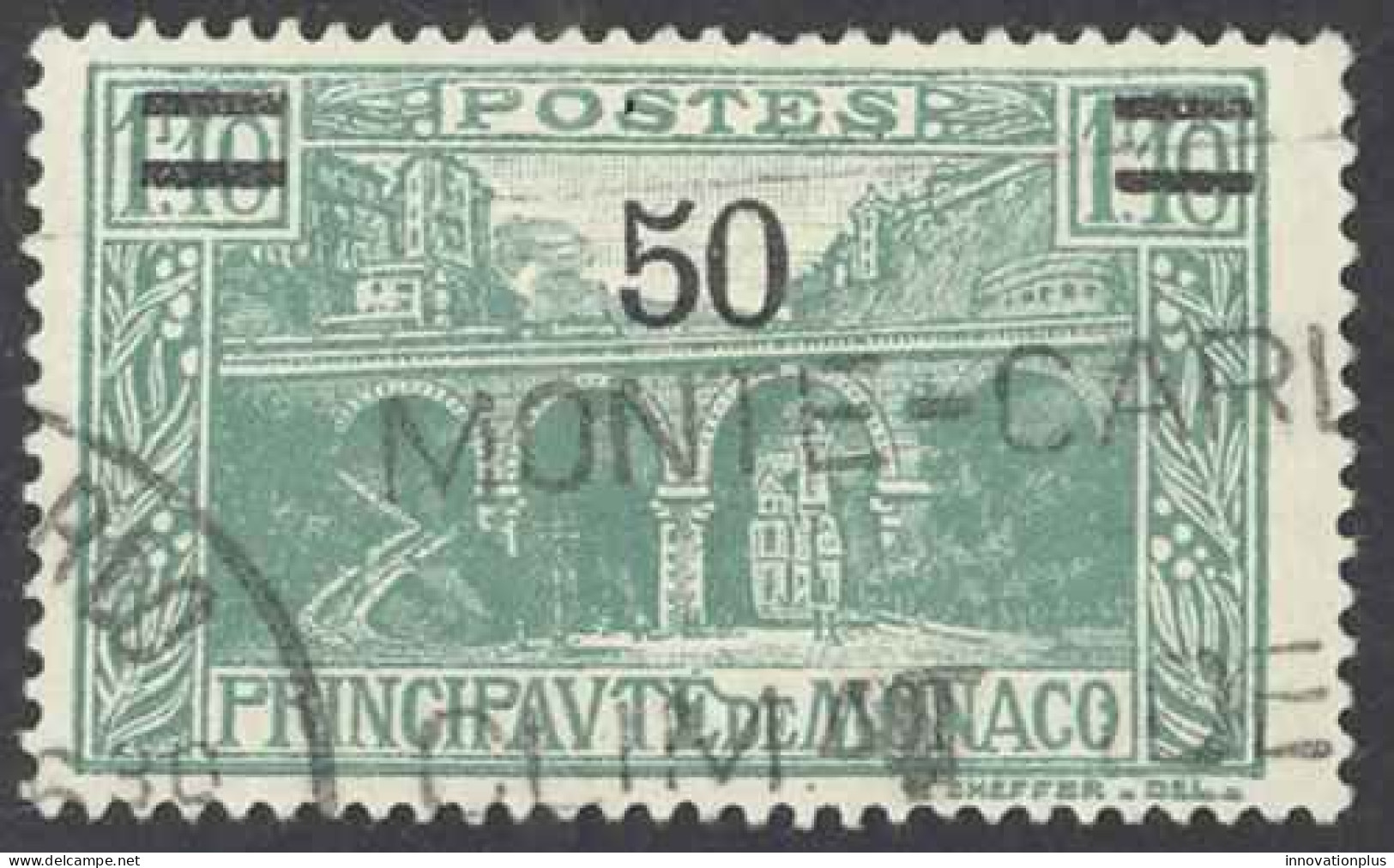 Monaco Sc# 96 Used (a) 1931 50c On 1.10fr Surcharged - Oblitérés