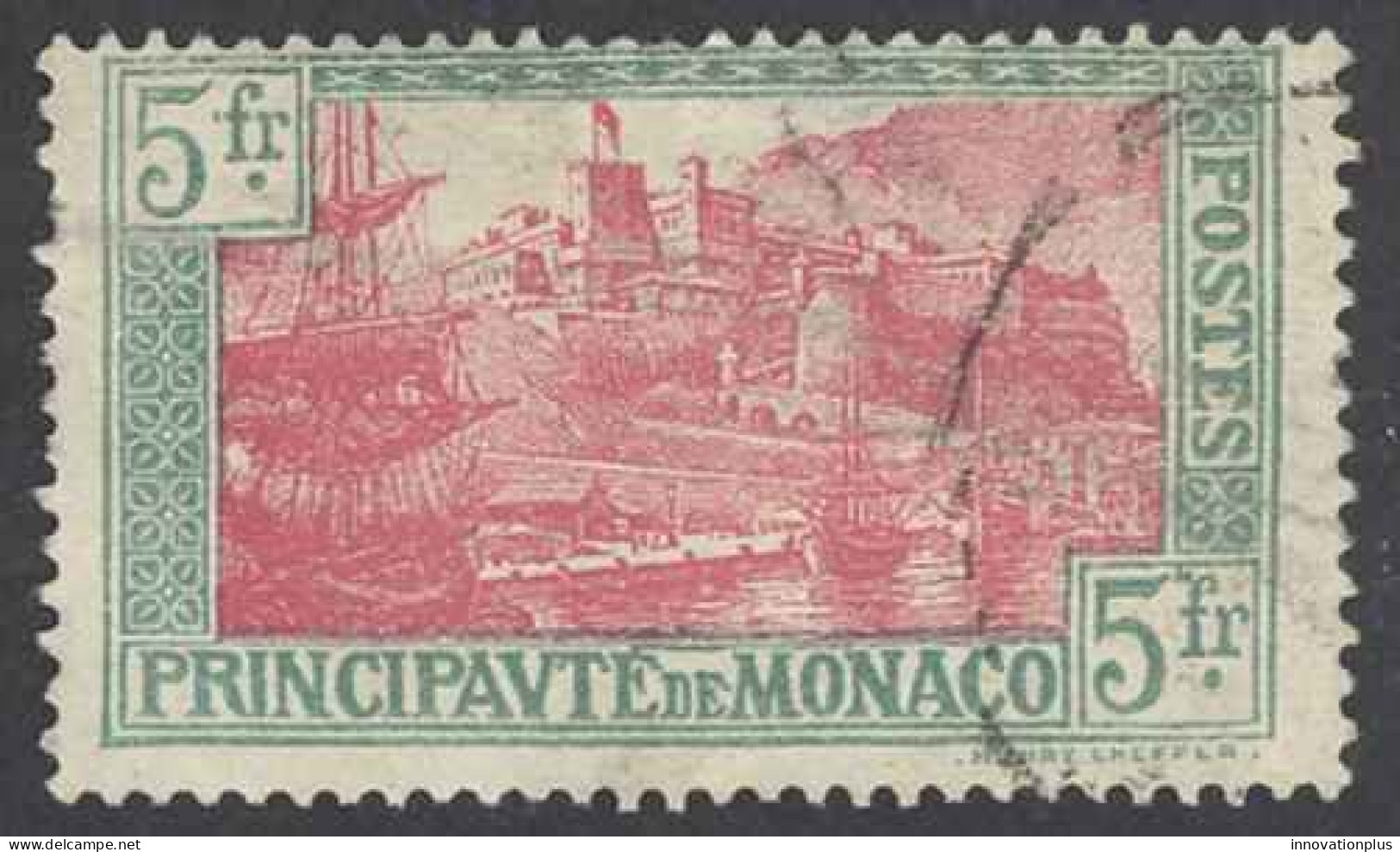 Monaco Sc# 91 Used 1925 5fr View - Oblitérés