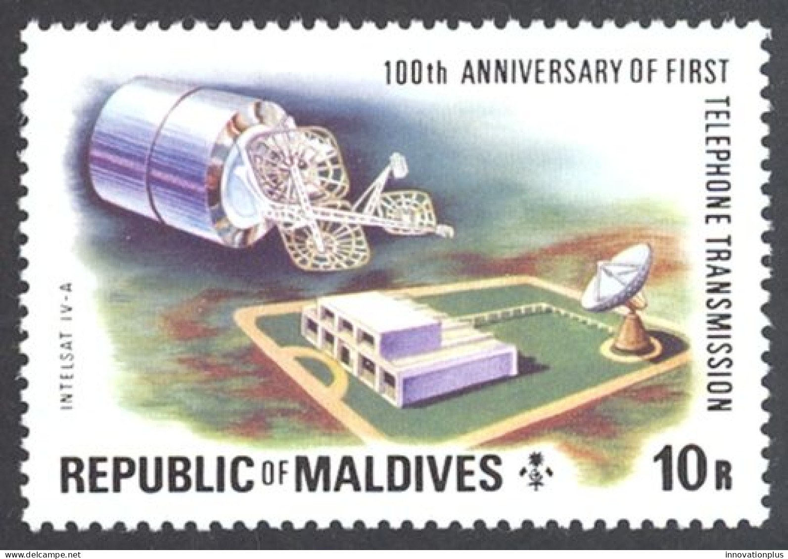 Maldive Islands Sc# 637 MNH 1976 10r Intelsat IV-A - Maldivas (1965-...)