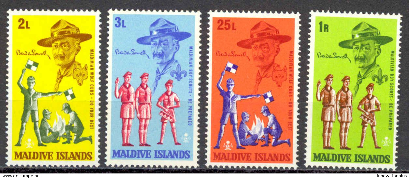 Maldive Islands Sc# 243-246 MNH 1968 Boy Scouts - Maldivas (1965-...)