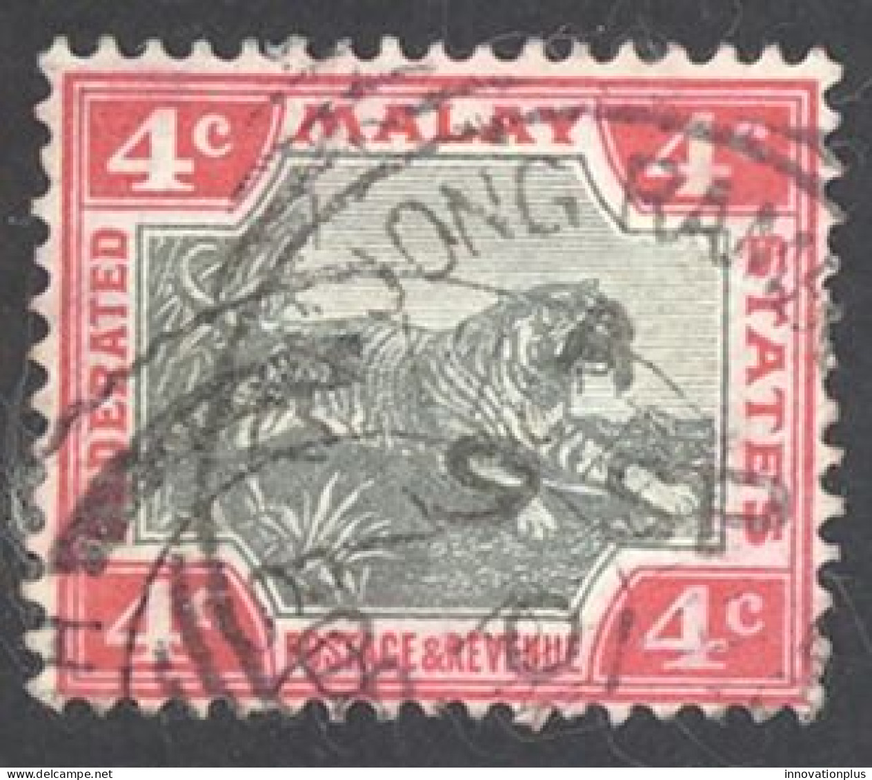 Malaya Sc# 20a Used 1901 4c Tiger - Federation Of Malaya
