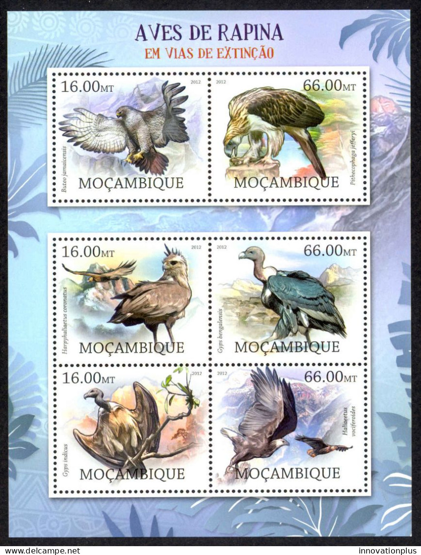 Mozambique Sc# 2604 MNH Souvenir Sheet 2012 Endangered Birds - Mozambique