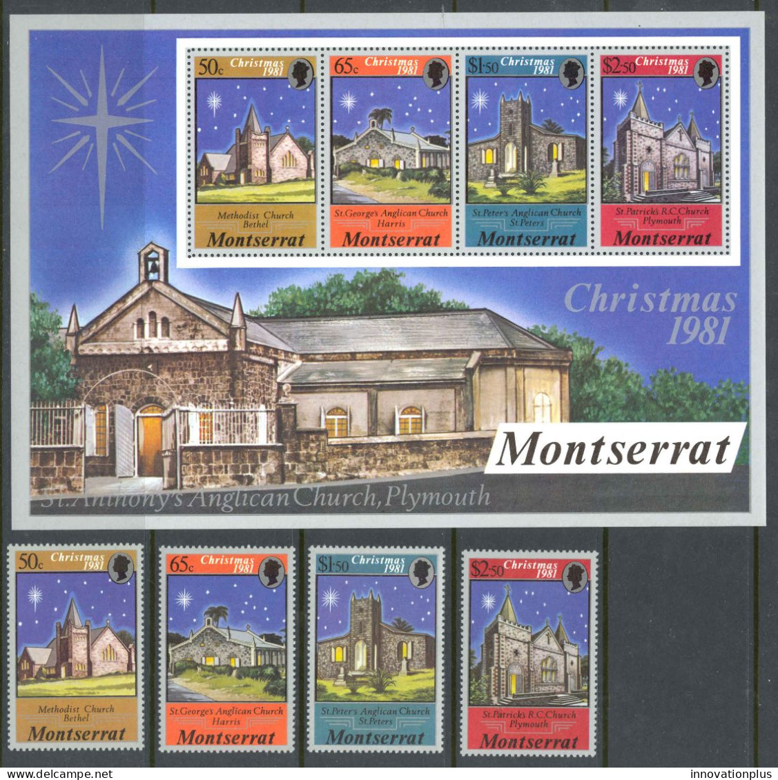 Montserrat Sc# 476-479a MNH 1981 Christmas - Montserrat