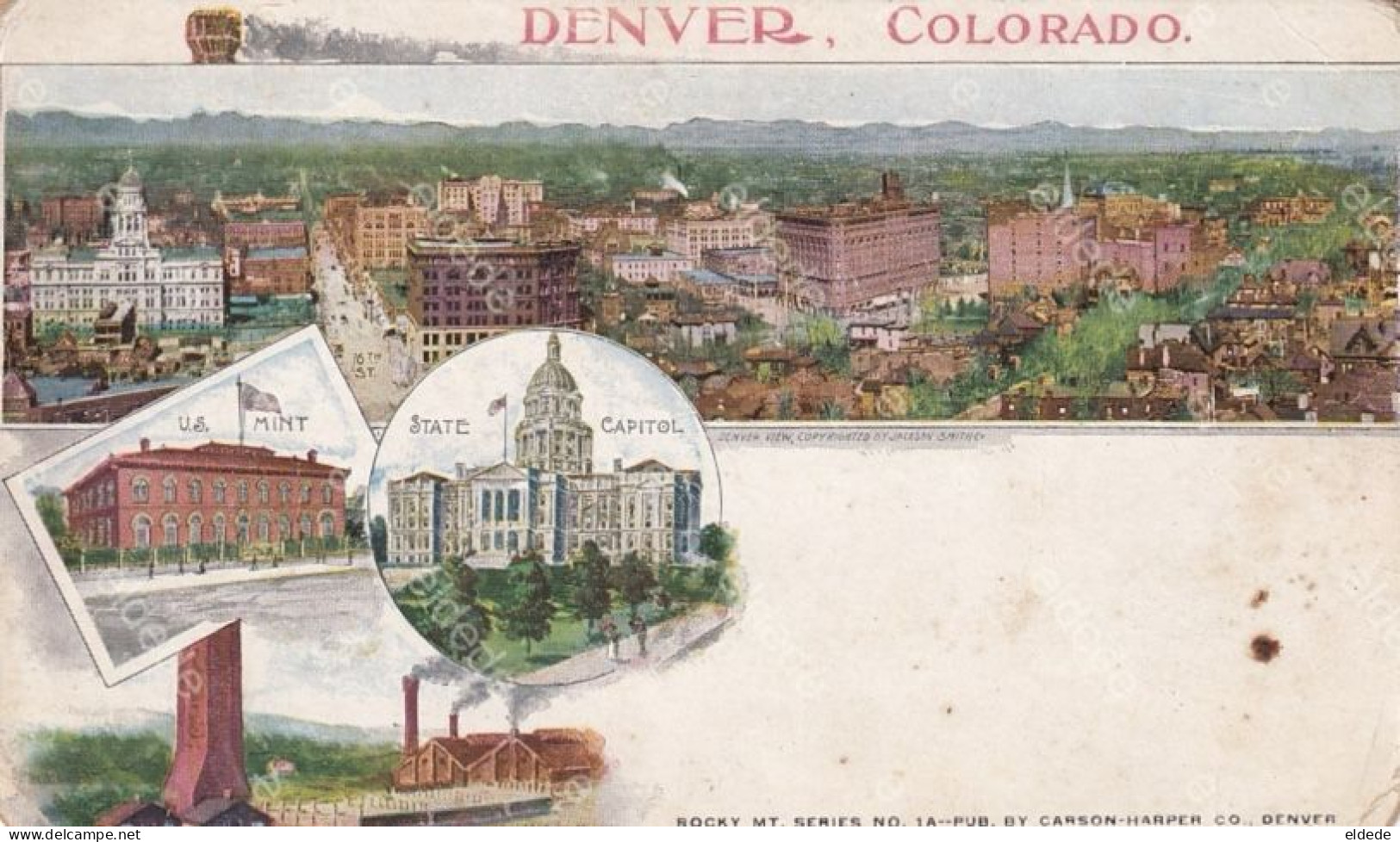 Pioneer Color Litho Private Denver Colorado Omaha And Grant  U.S. Mint - Denver