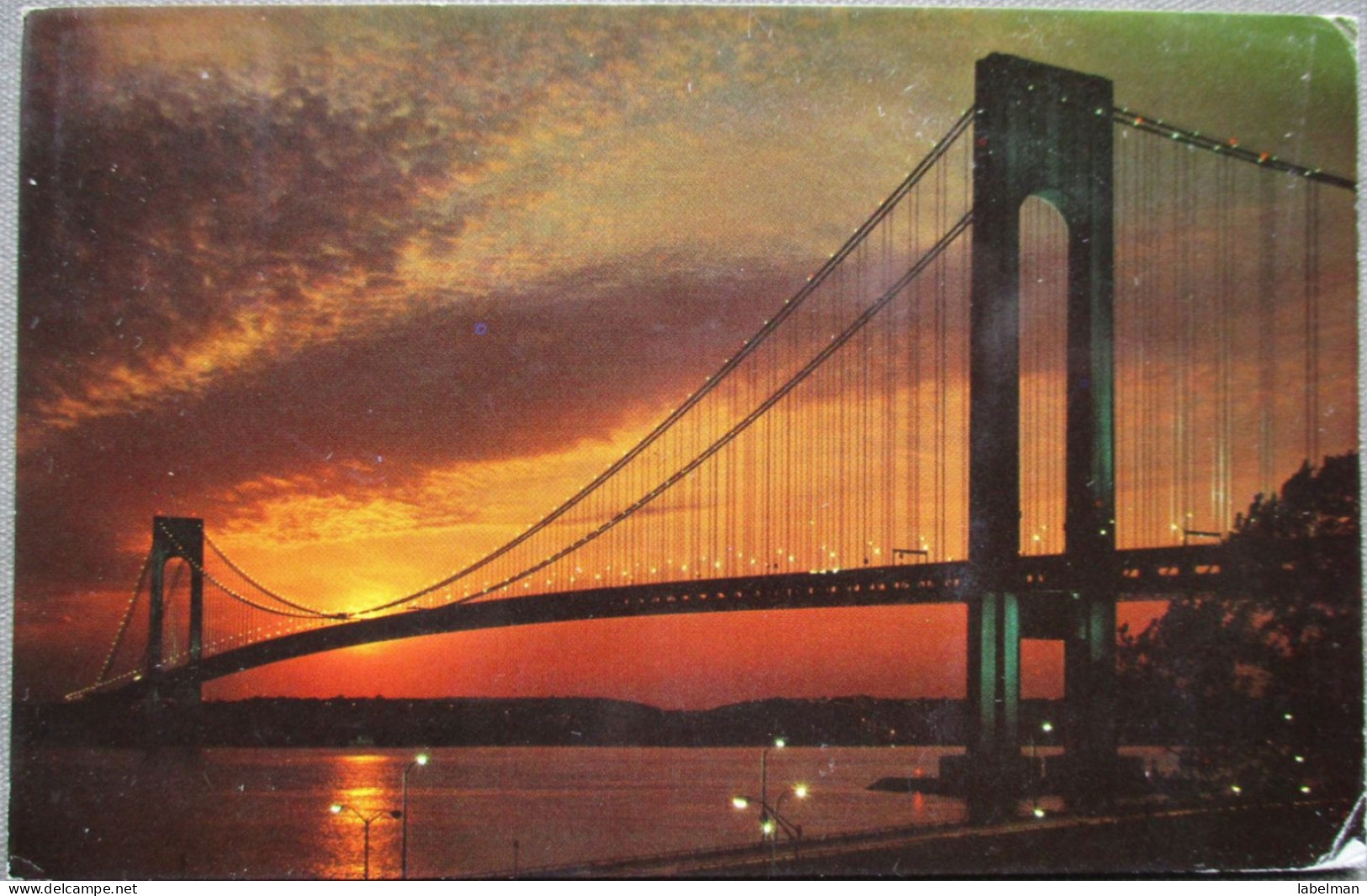 USA UNITED STATES BRIDGE VERRAZANO NARROWS BROOKLYN STATEN ISLAND CARTE POSTALE POSTKARTE POSTCARD ANSICHTSKARTE - Syracuse