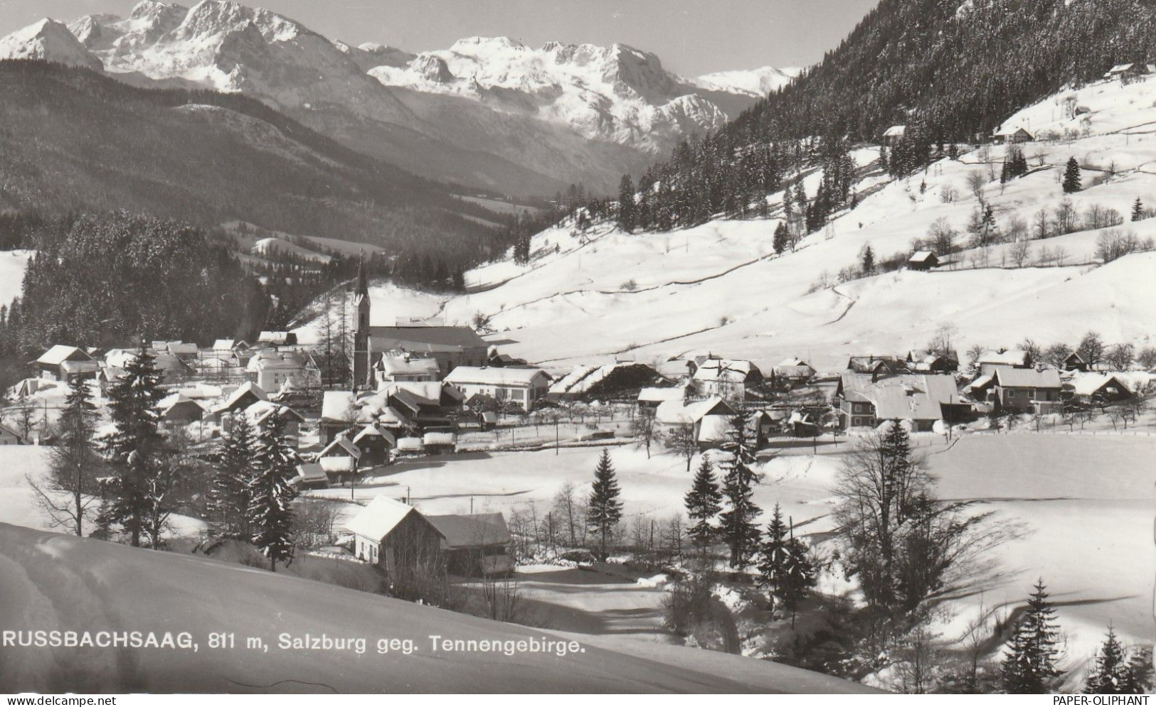 A 5442 RUSSBACHSAAG, Blick über Den Ort Im Winter, 1965 - Salzburg Stadt