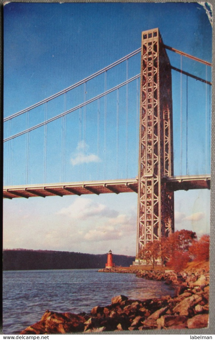 USA UNITED STATES BRIDGE GEORGE WASHINGTON NEW YORK LIGHTHOUSE KARTE CARD CARTE POSTALE POSTKARTE POSTCARD ANSICHTSKARTE - Syracuse