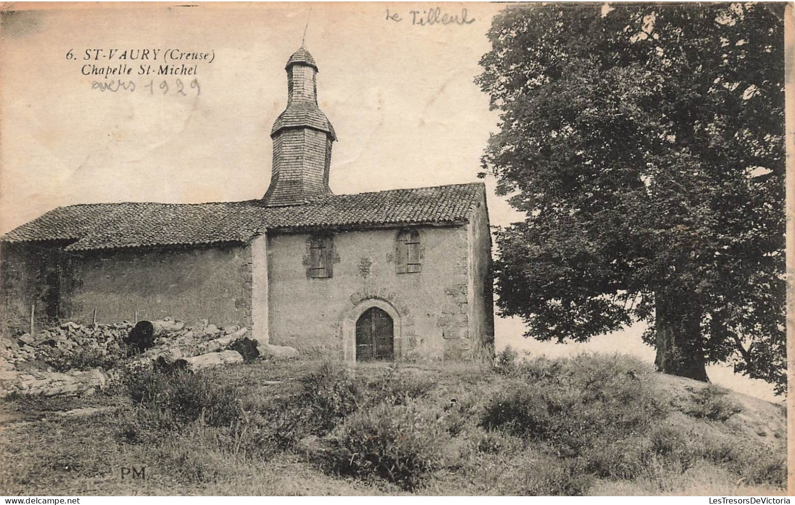 FRANCE - Saint Vaury - Chapelle Saint Michel - Tilleul - Oblitération Ambulante - Carte Postale Ancienne - Andere & Zonder Classificatie