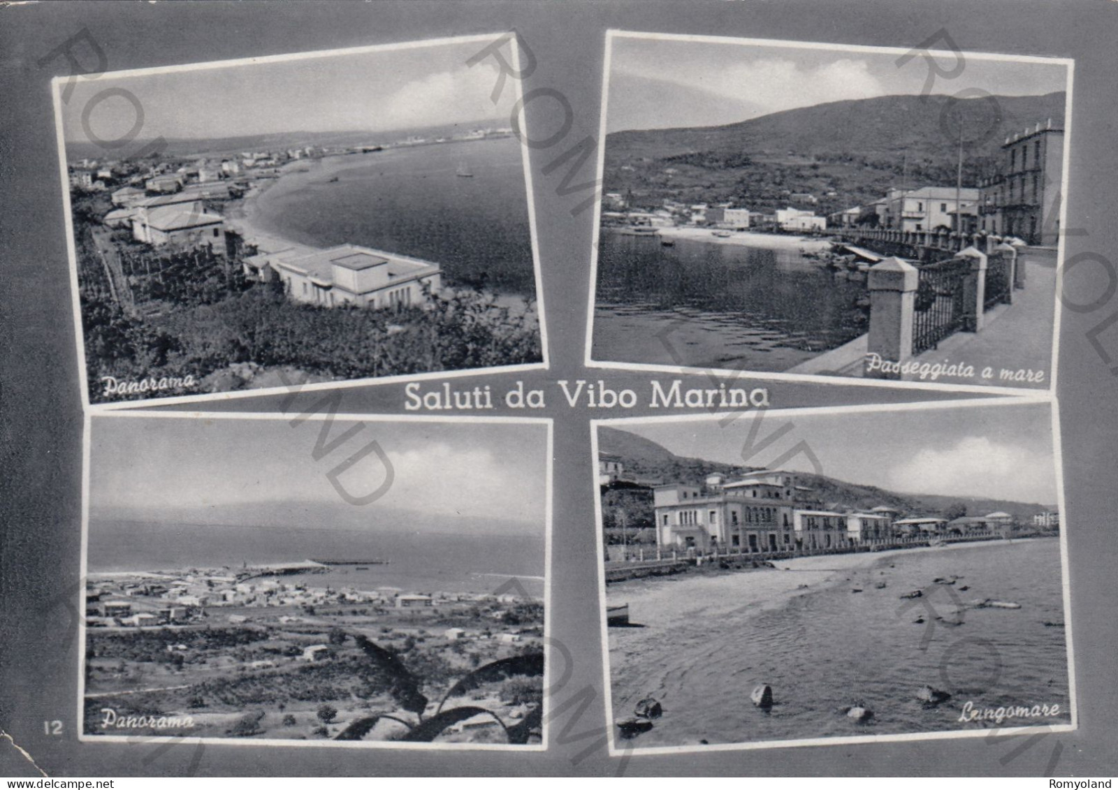 CARTOLINA  B5 VIBO MARINA,VIBO VALENTIA,CALABRIA-SALUTI DA VIBO MARINA-PANORAMA-LUNGOMARE-BELLA ITALIA,VIAGGIATA 1960 - Vibo Valentia