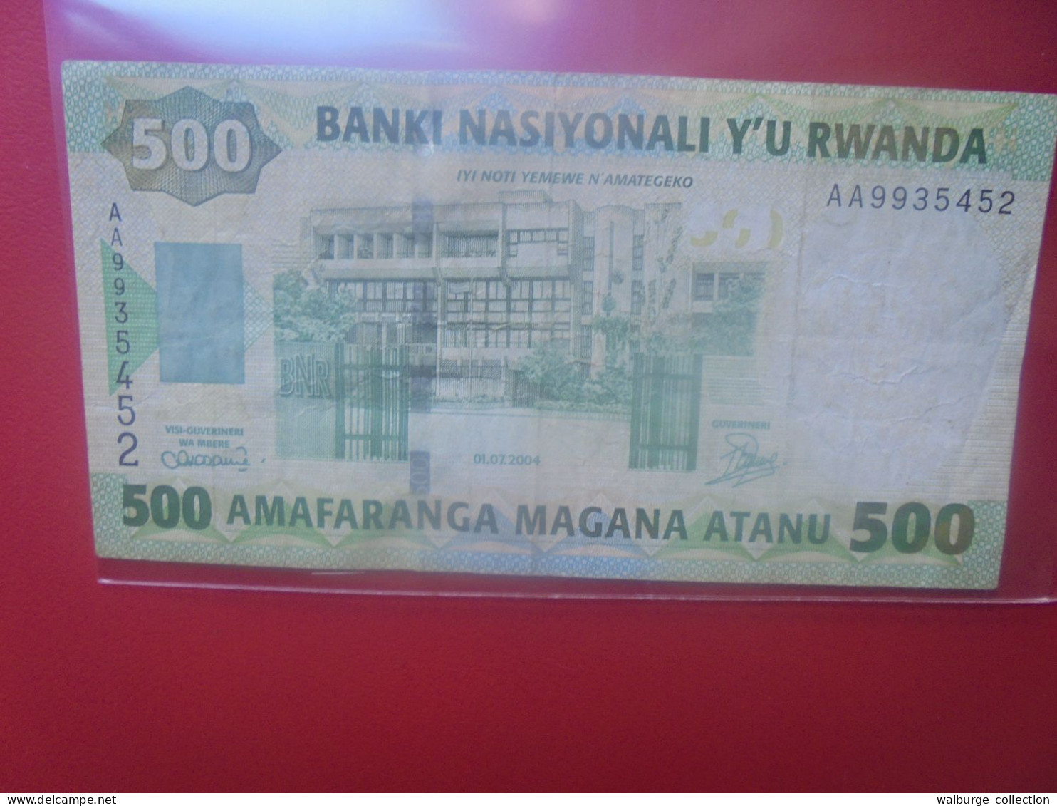 RWANDA 500 Francs 1-7-2004 Circuler (B.32) - Rwanda