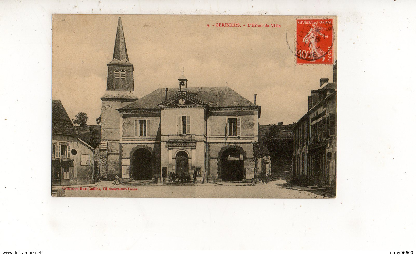 CERISIERS - L'Hotel De Ville (carte Animée) - Cerisiers