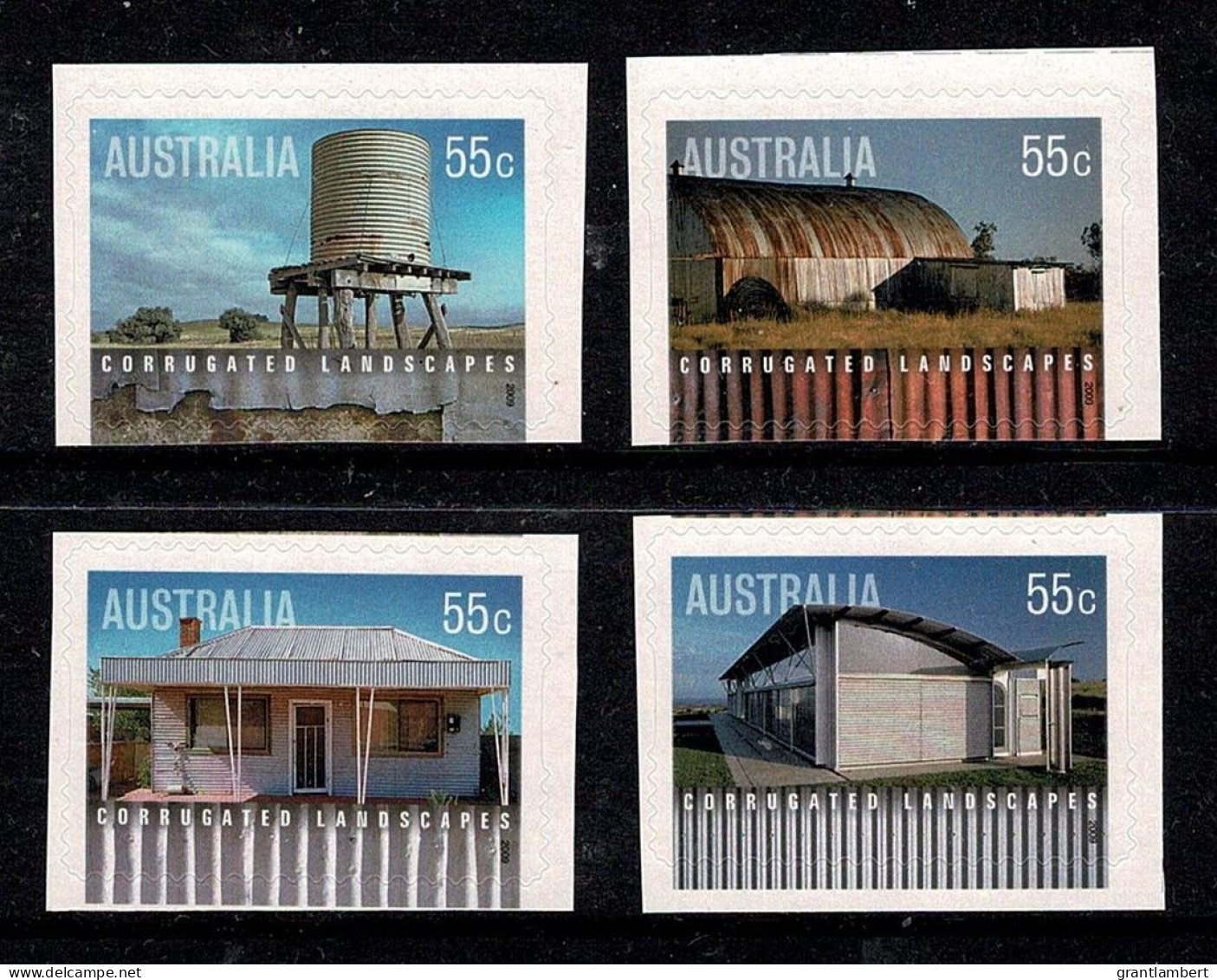 Australia 2009 Corrugated Landscapes  Set Of 4 Self-adhesives MNH - Mint Stamps