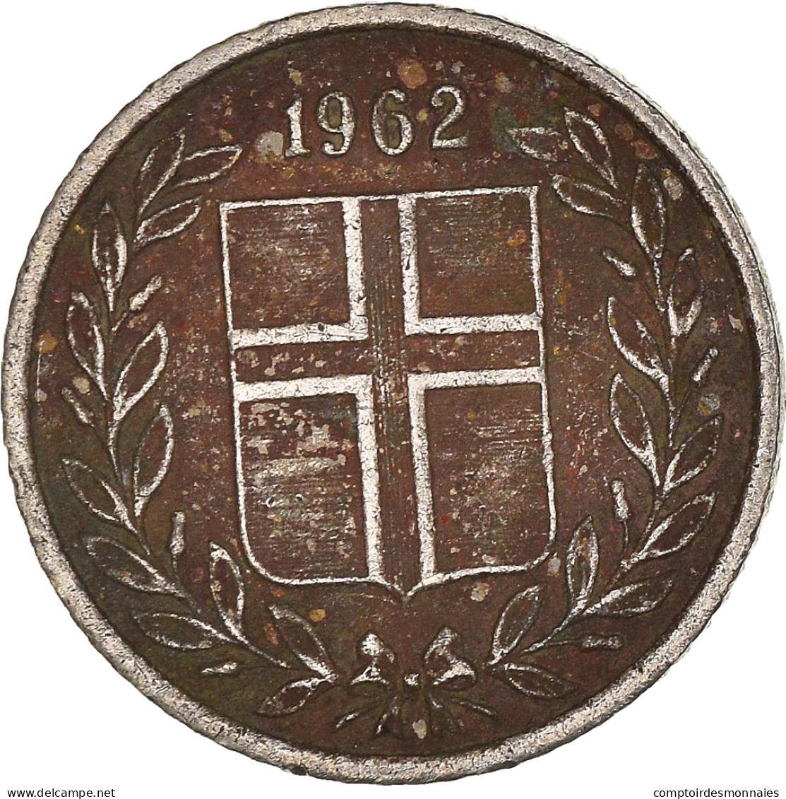 Monnaie, Islande, 10 Aurar, 1962 - Islande