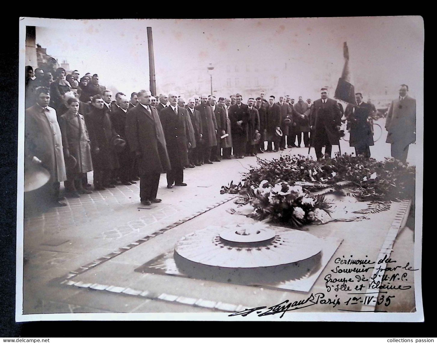 Photographie Massis, Militaria, Cérémonie Du Souvenir Par Le Groupe De L'U.N.C. D'Ille Et Vilaine, 1935, Frais Fr 2.25 E - Oorlog, Militair