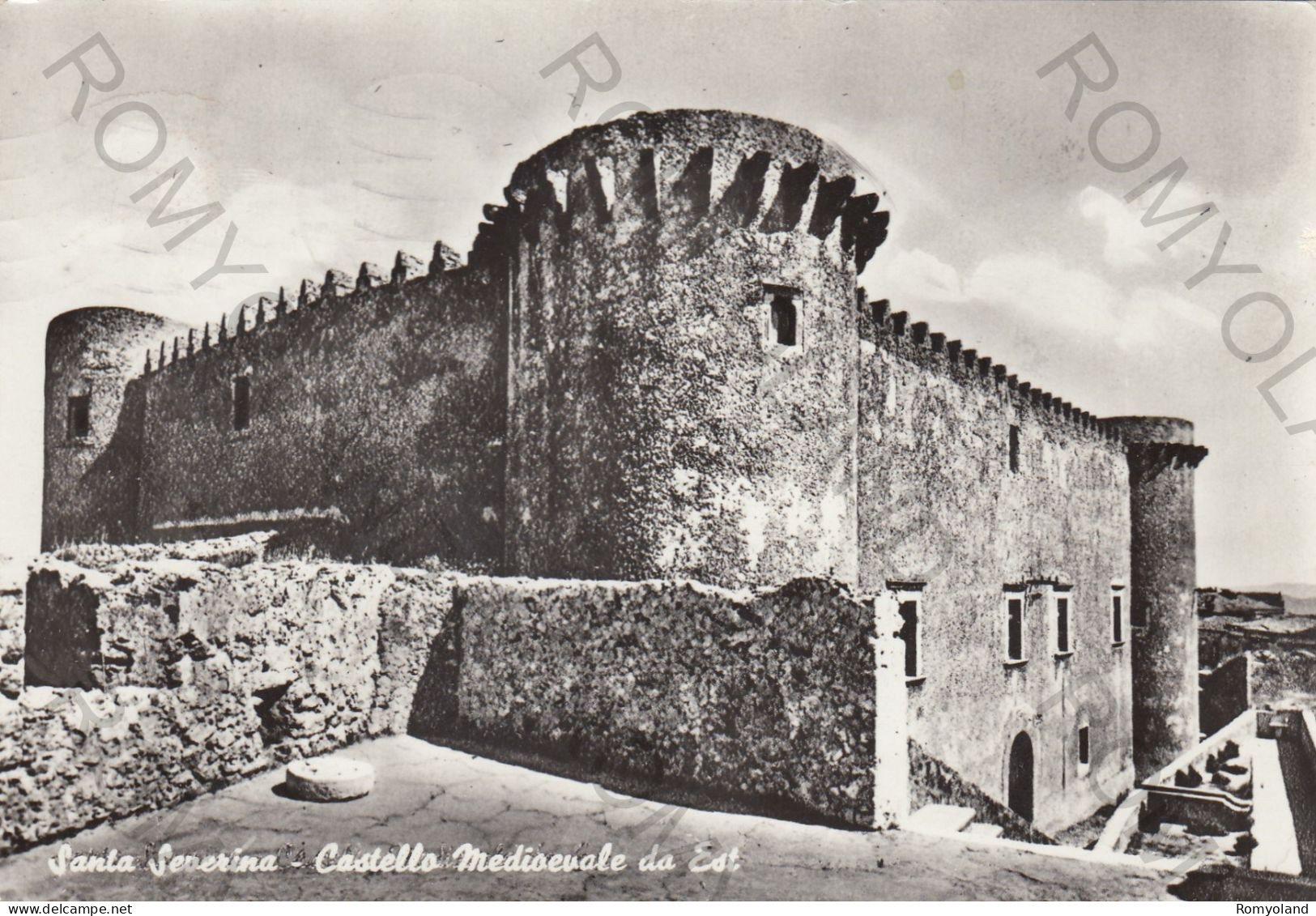 CARTOLINA  B5 SANTA SEVERINA,CROTONE,CALABRIA-CASTELLO MEDIOEVALE DA EST-MEMORIA,CULTURA,BELLA ITALIA,VIAGGIATA 1966 - Crotone