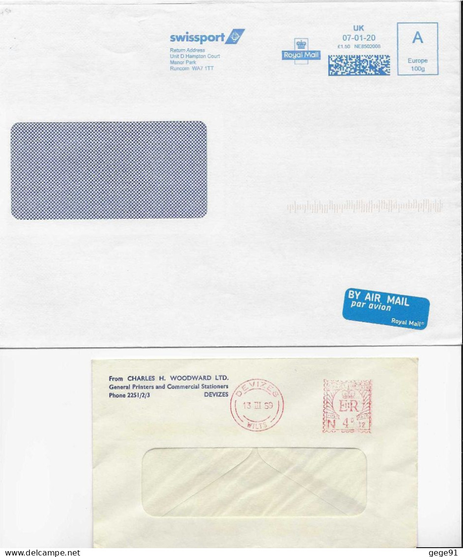 Lot De 10 Lettres Affranchies D'EMA _ Enveloppes Entières - Maschinenstempel (EMA)