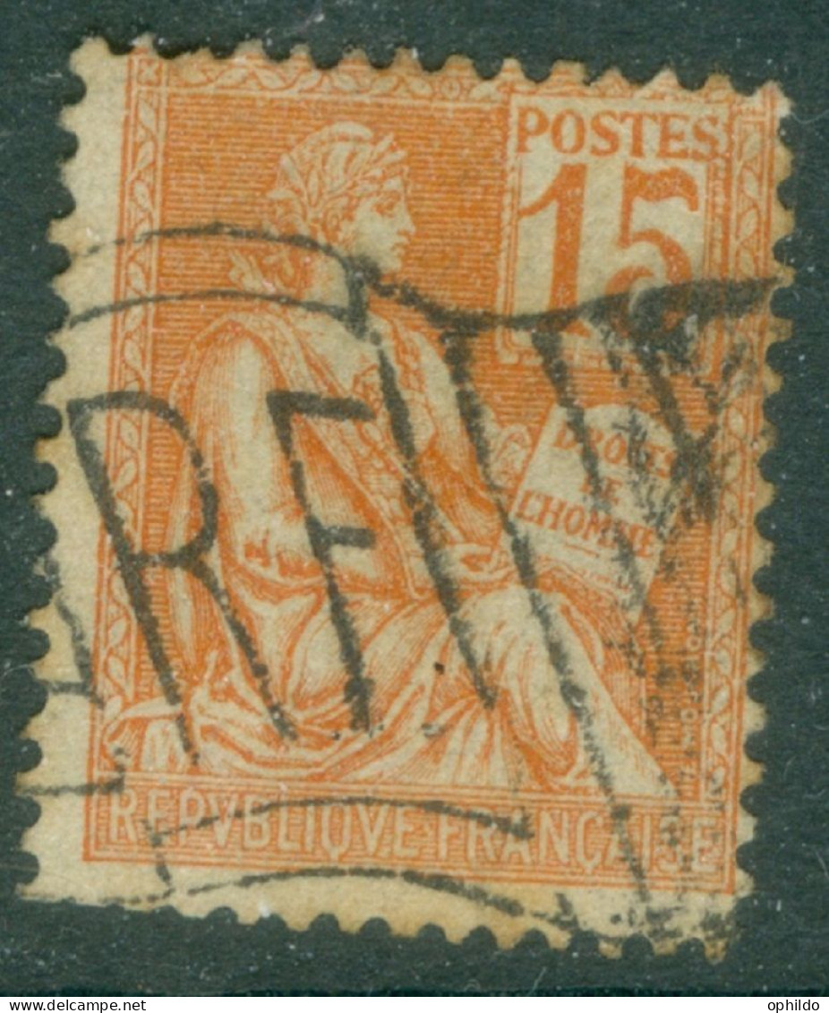 France   117a Ob  Second Choix  1 Touchant Le Cadre   - Used Stamps