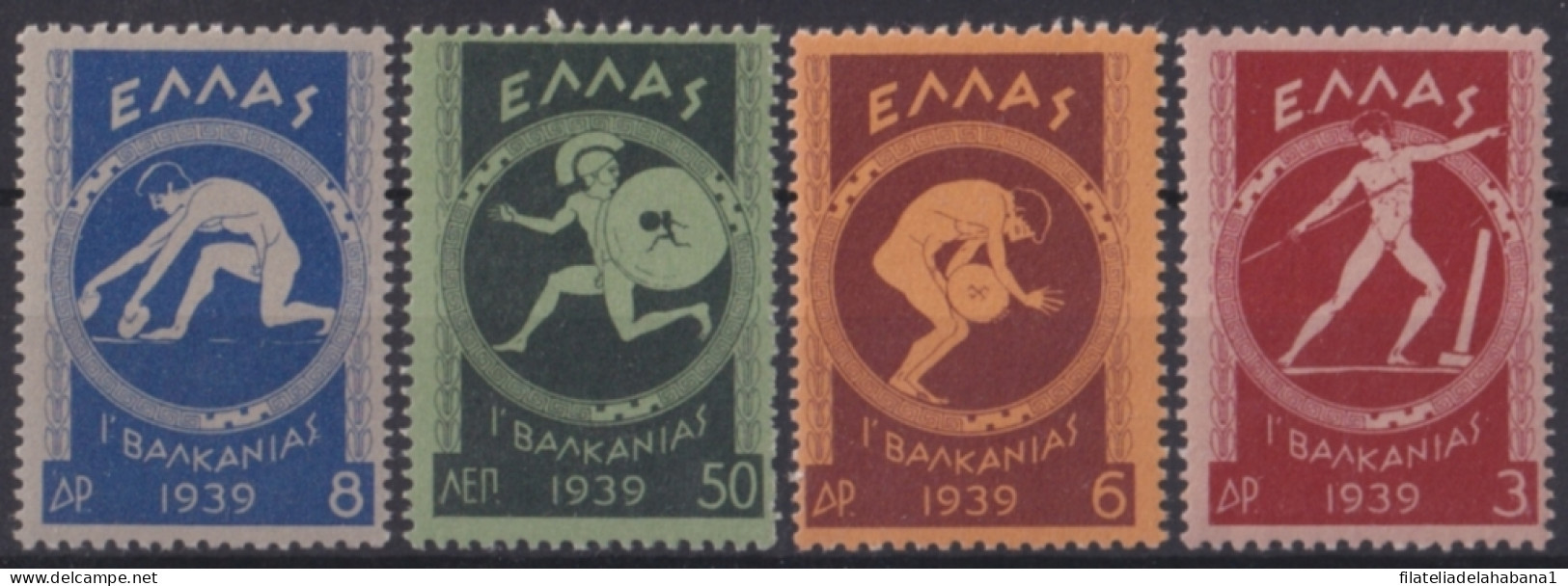 F-EX47949 GREECE MNH 1939 BALKAN GAMES ARCHEOLOGY POTTERY IMAGENS.  - Nuovi