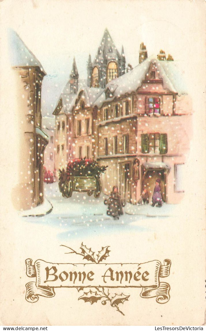 FETES ET VOEUX - Nouvel An - Une Ville Sous La Neige - Colorisé - Carte Postale Ancienne - Neujahr