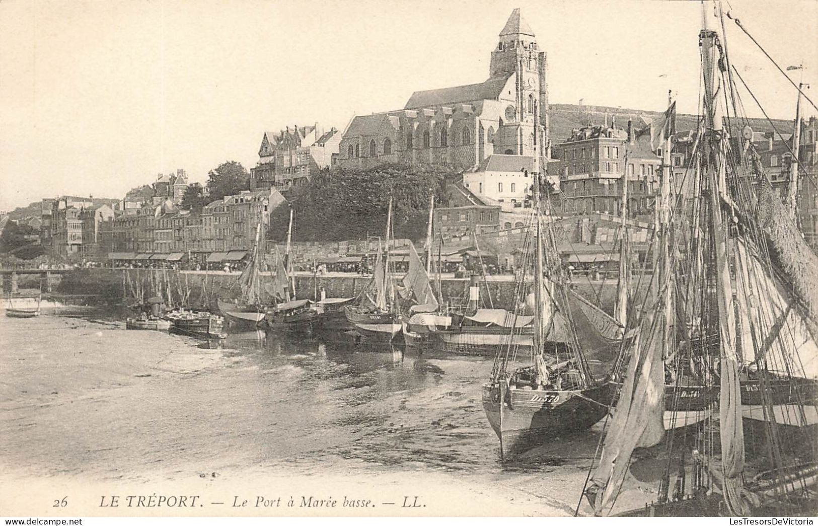 FRANCE - Le Tréport - Le Port à Marée Basse - Carte Postale Ancienne - Le Treport