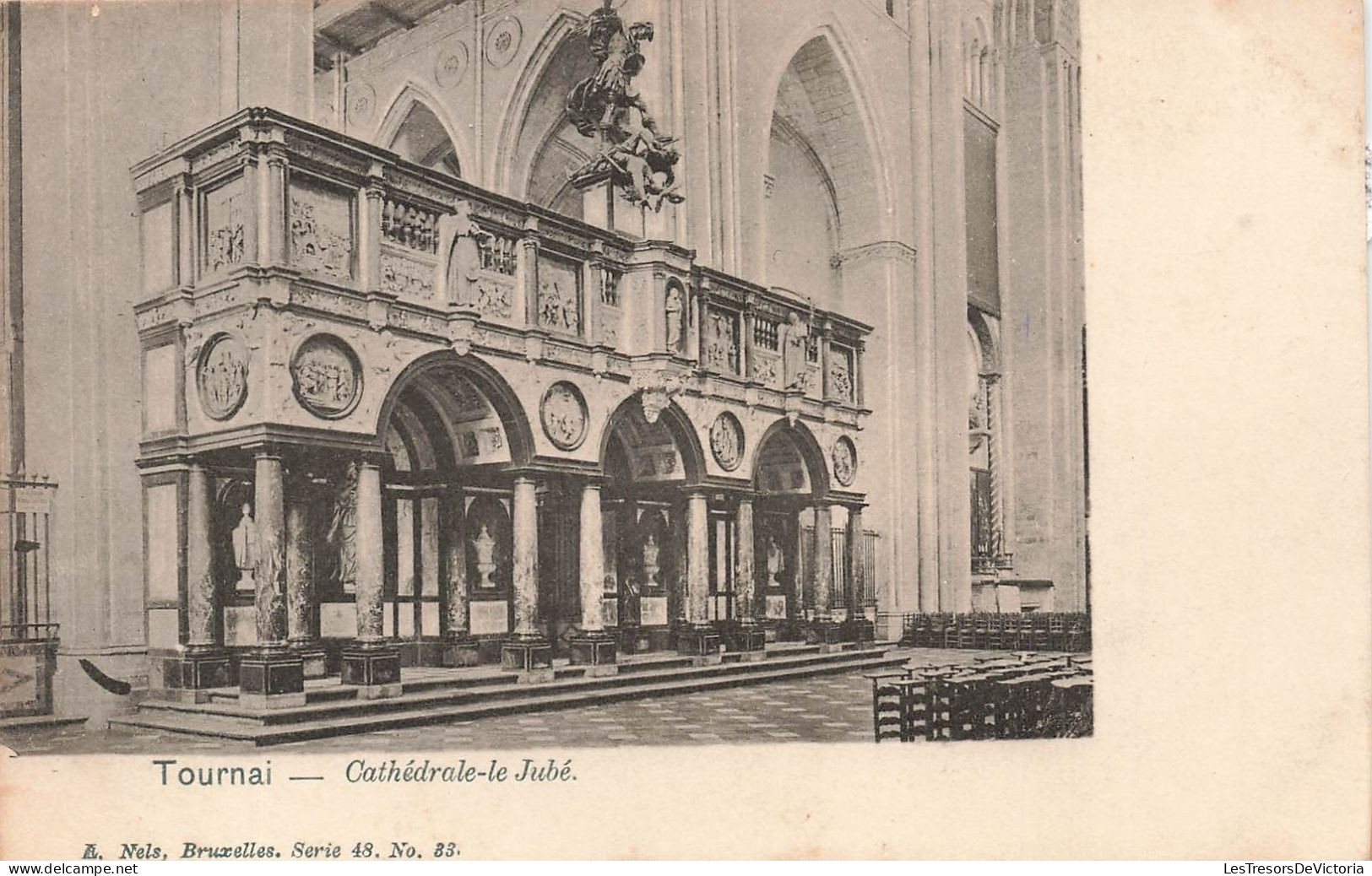 BELGIQUE - Tournai - Vue Générale De La Cathédrale Le Jubé - Ancienne Carte Postale - Doornik