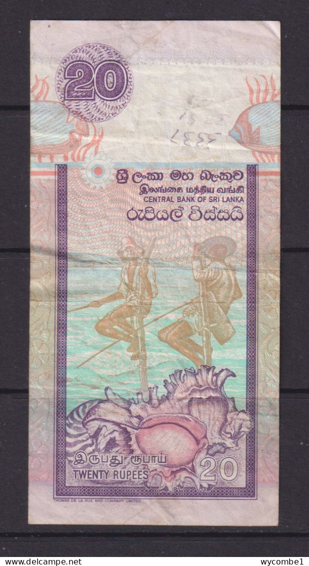 SRI LANKA -  1991 20 Rupees Circulated  Banknote - Sri Lanka