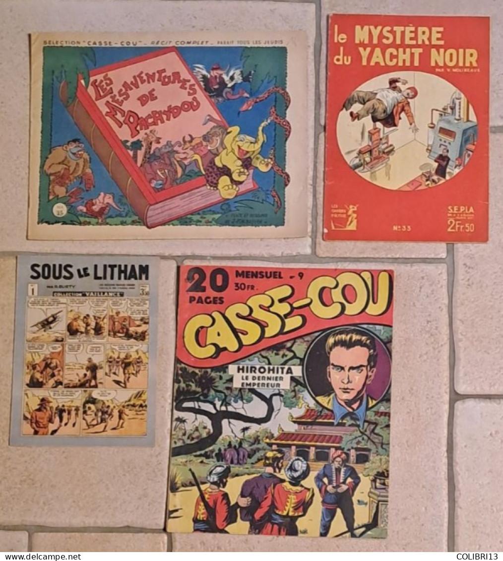 RECITS COMPLETS Lot De 4RC  Coll.VAILLANCE N°1 CAHIERS D ULYSSE N°33  Coll. CASSE COU & CASSE COU N°9 - Wholesale, Bulk Lots