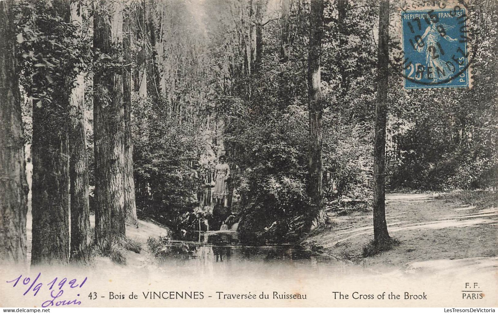 FRANCE - Paris - Bois De Vincennes - Vue Sur La Traversée Du Ruisseau - Carte Postale Ancienne - Parken, Tuinen