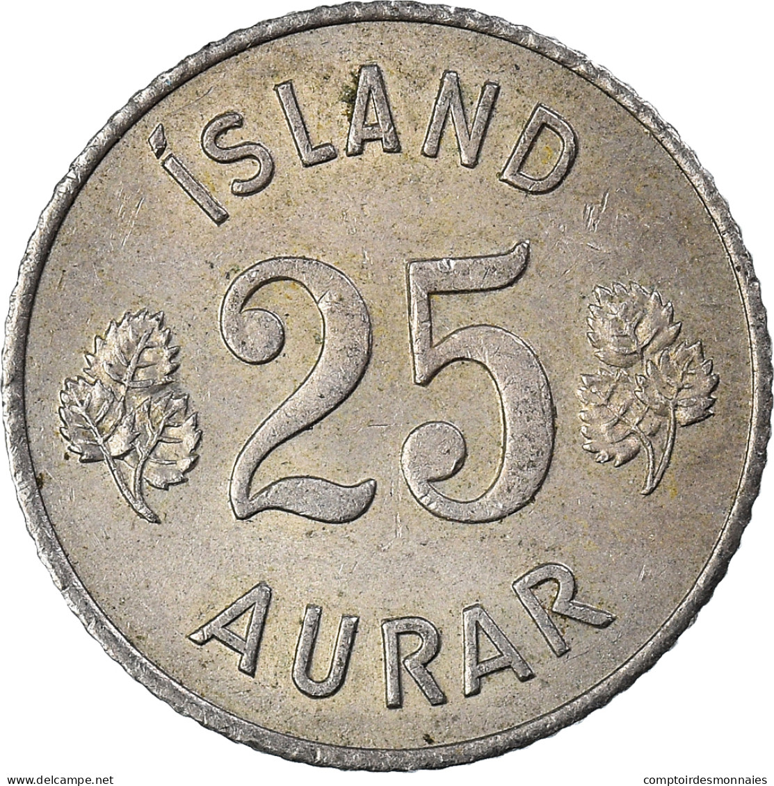 Monnaie, Islande, 25 Aurar, 1966 - Islande