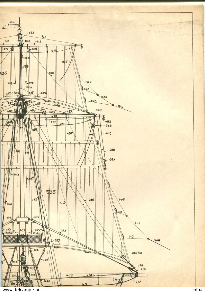 Association Des Amis Du Musée De La Marine Maquette Plans Le Protecteur Vaisseau De 64 Canons époque Louis XV - Autres Plans