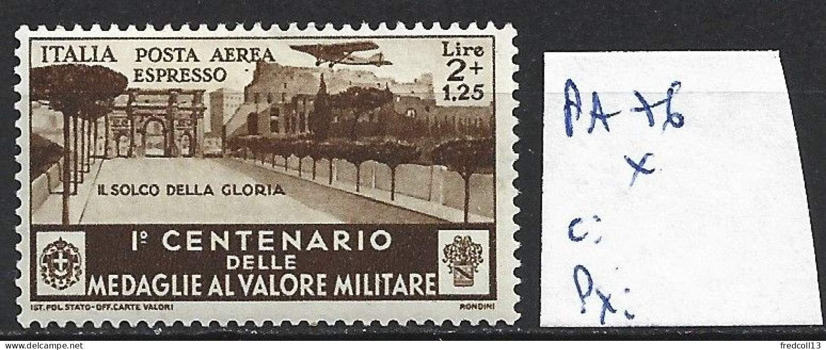 ITALIE PA 76 * Côte 10 € - Airmail
