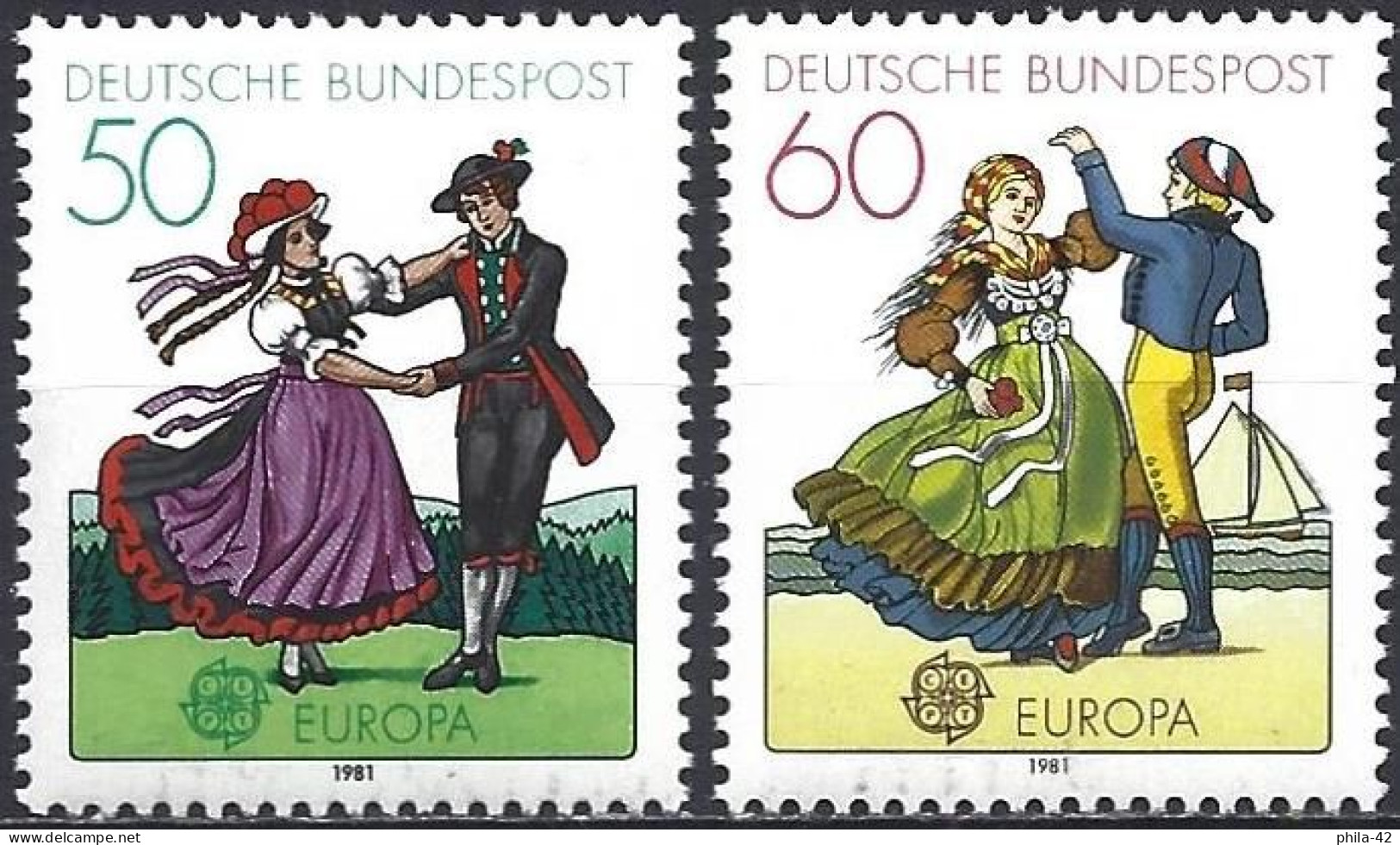 Germany FRG 1981 - Mi 1096/97 - YT 928/29 ( Europa CEPT : Folk Dance ) MNH** - 1981