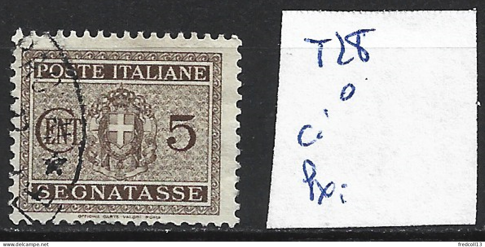 ITALIE TAXE 28 Oblitéré Côte 0.40 € - Segnatasse