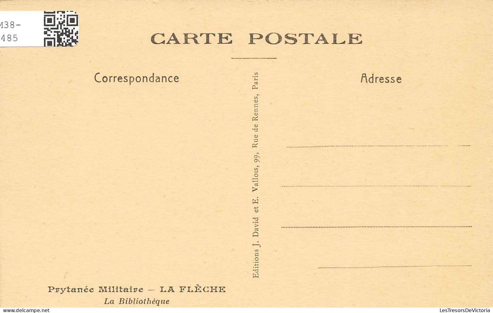 FRANCE - Prytanée Militaire - La Flèche - La Bibliothèque - Carte Postale Ancienne - La Fleche