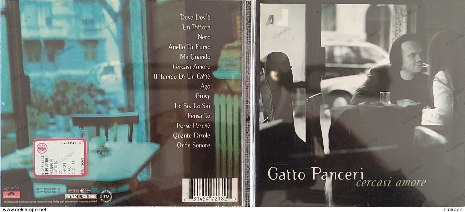 BORGATTA - ITALIANA  - Cd GATTO PANCERI -  CERCASI AMORE - POLYDOR 1999 -  USATO In Buono Stato - Otros - Canción Italiana