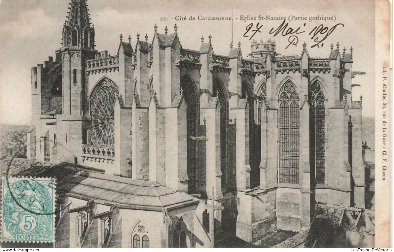 FRANCE - Cité De Carcassonne - Vue Générale De L'Eglise St-Nazaire (Partie Gothique) - Carte Postale Ancienne - Carcassonne