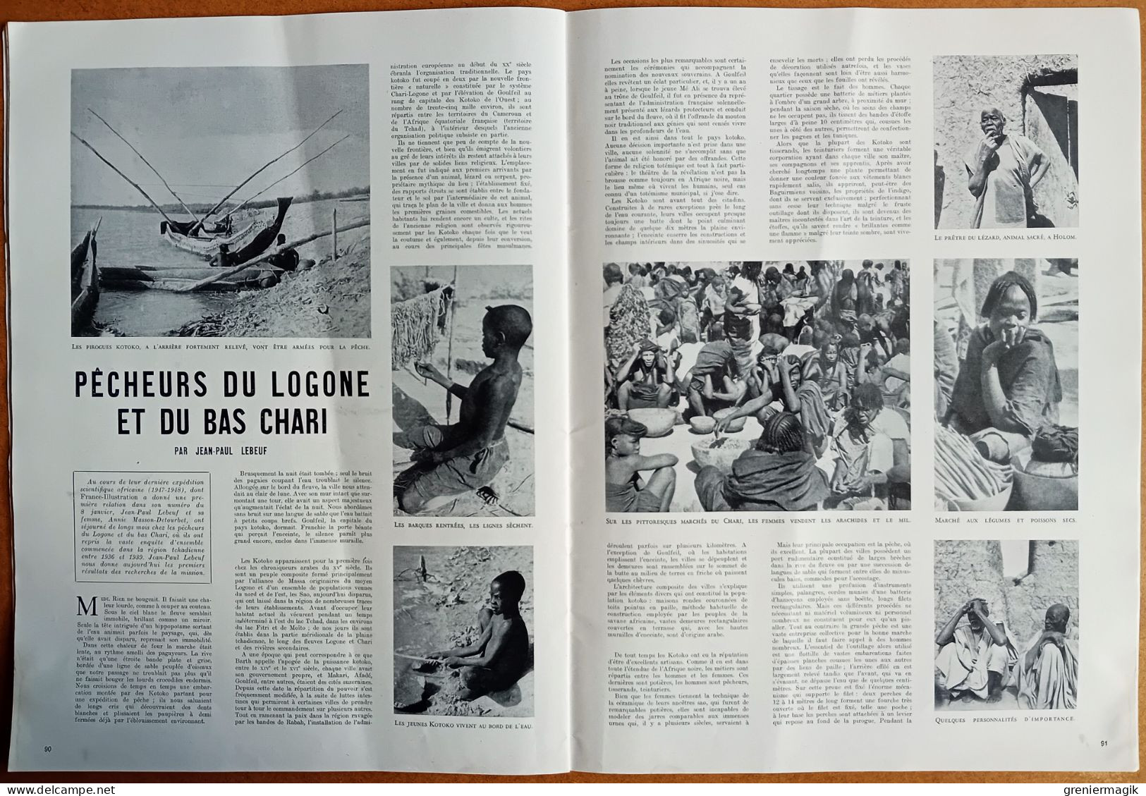 France Illustration N°171 22/01/1949 Expédition Groënland 1948 mission Paul-Emile Victor/Pêcheurs du Logone et Bas Chari