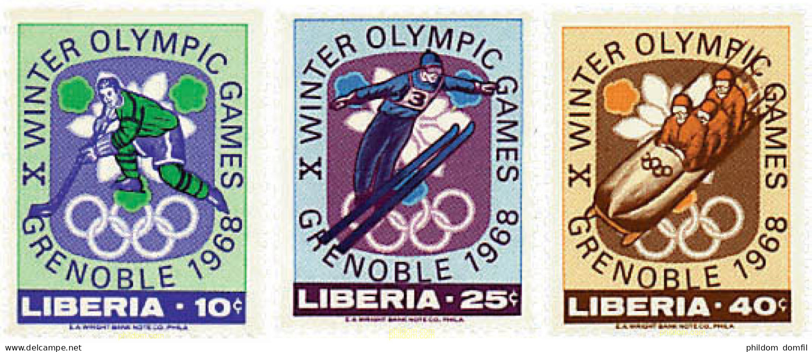 71113 MNH LIBERIA 1967 10 JUEGOS OLIMPICOS INVIERNO GRENOBLE 1968 - Liberia